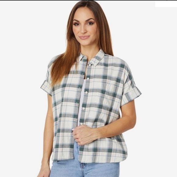 Madewell Rockfern Plaid Short Sleeve Shirt L - Picture 2 of 10